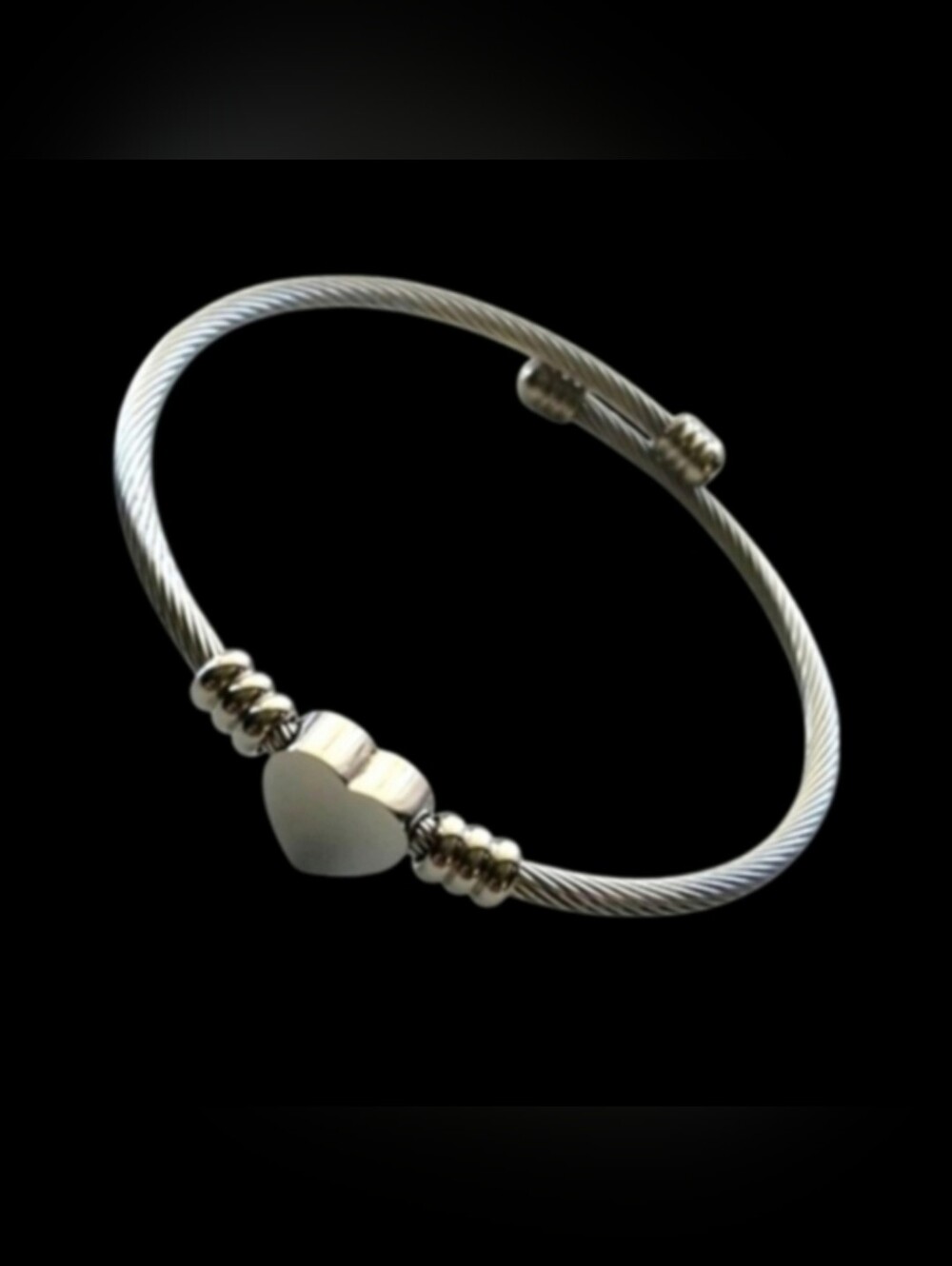 Flexible Cable Heart Bracelet